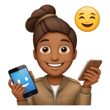 Emoji famoso firmando autógrafos sticker