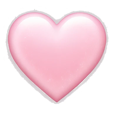 light pink heart with white sparkles sticker