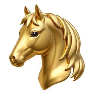 Horse in 3d style icon sticker