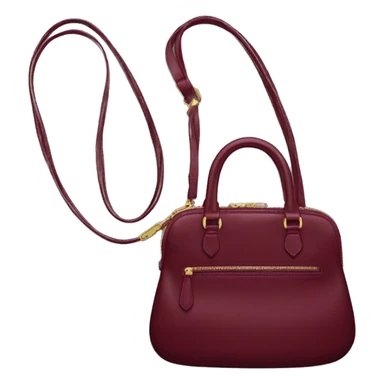realistic burgundy prada purse   sticker