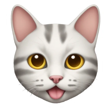 Cat emoji sticking its tongue out with its eyes closed sticker