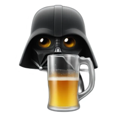 Dark vador drink a beer sticker