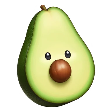 Aguacate con labios pintados sticker