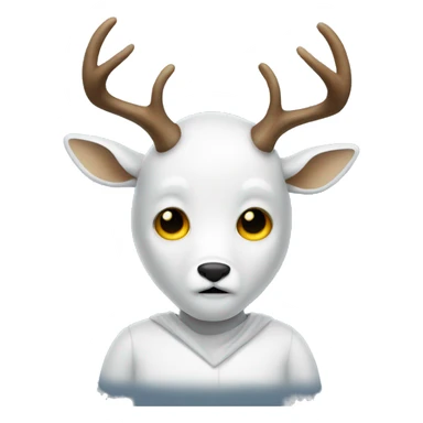 Deer wearing a ghost costume sticker