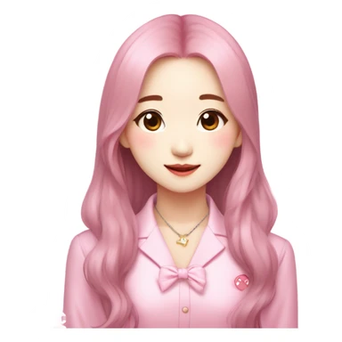 Jang wonyoung asian kpop cute girl pink coquette sticker