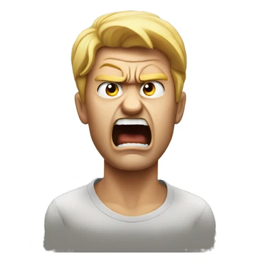 Angry person yelling sticker