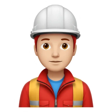 Arquitecto con casco blanco pero con cla lexi de color rojo sticker