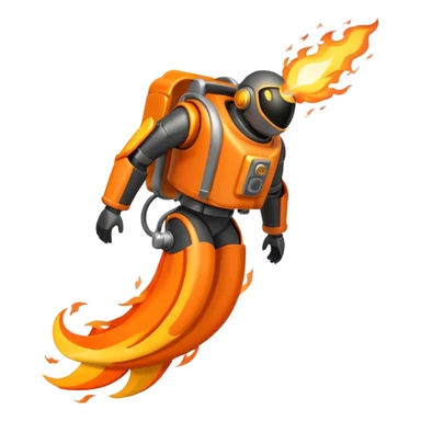 jetpack firing flame sticker