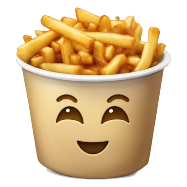 poutine qui mange du potine  sticker