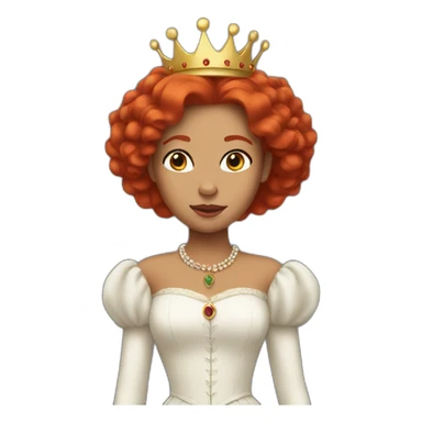 Queen with red hair sticker