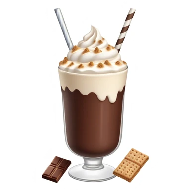 3D smores dark chocolate milkshake  sticker