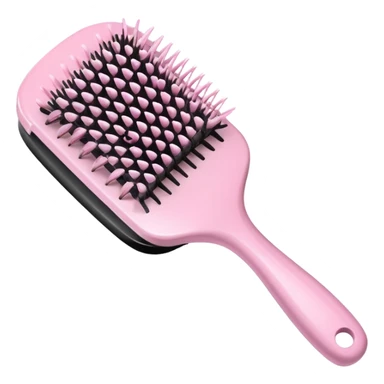 light pink hairbrush with shiny finish sticker