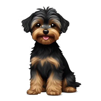 black yorkiepoo sticker