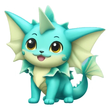 Kawaii Vaporeon full body sticker