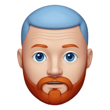 garçon avec barbe rousse chauve et les yeux bleus  sticker