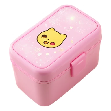 pink white light melody sanrio cute lunch box sticker