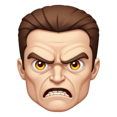 angry and outraged face symbolizing strong reactions to John Brown's raid sticker