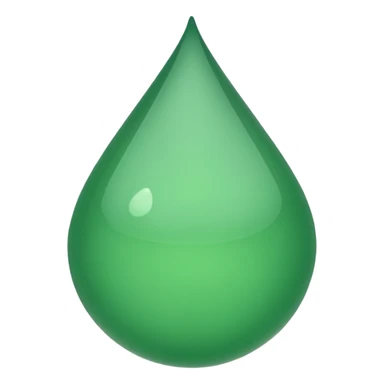 Gota de color verde sólido sticker