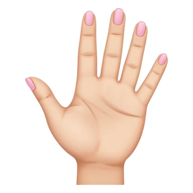 A hand facing forward(✋🏻), but with only the index, middle, and pinky fingers raised. That is, with the thumb and ring finger hidden. sticker