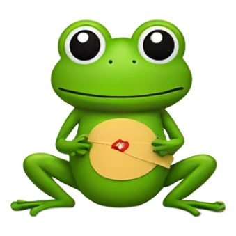 Frog with band aids on belly sticker