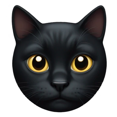 Unimpressed black cat sticker