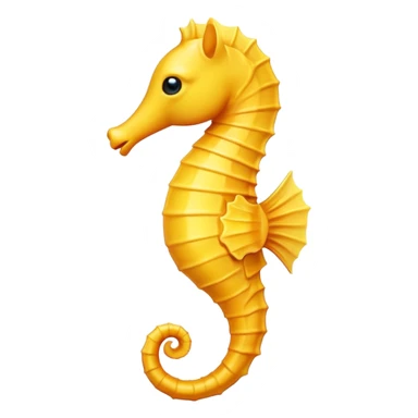 Yellow seahorse emoji sticker