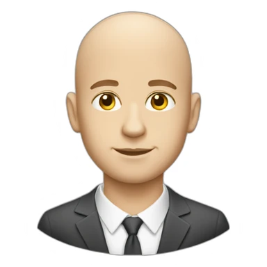 bald young finance white guy sticker