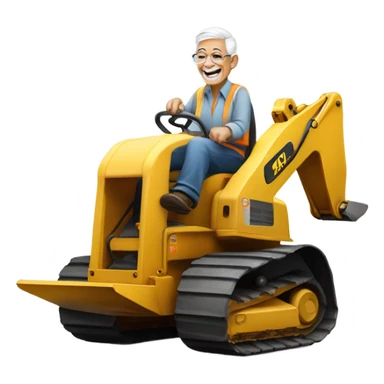 Retired on back hoe sticker