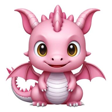 Cute light pink dragon, sanrio sticker