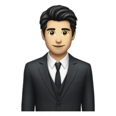dark haired giga chad in suit sticker