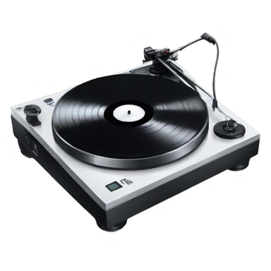 a turntable cranking out weak music sticker