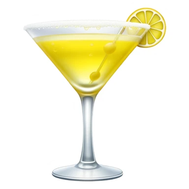 lemon drop martini glass sticker