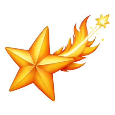Meteor – Bright falling star with blazing tail sticker