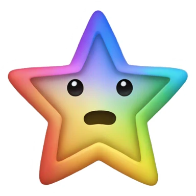 sage rainbow star sticker