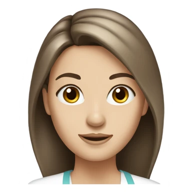 
dermatologist-cosmetologist with brown hair and white skin sticker