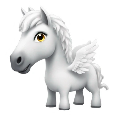 A white pegasus with a short mane sticker