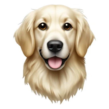 Golden retriver white with black mud stains sticker