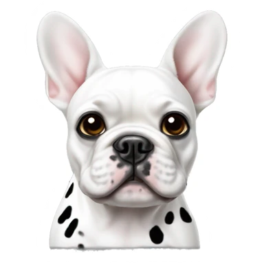 White French bulldog with black spots sticker