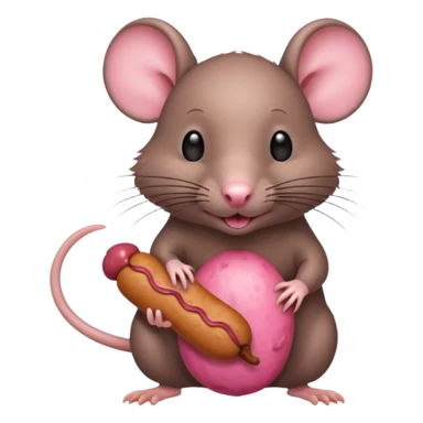 Rat with a wiener sticker