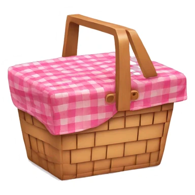 Pink picnic basket sticker