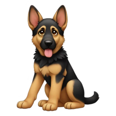 German Shepherd puppy full body sticker