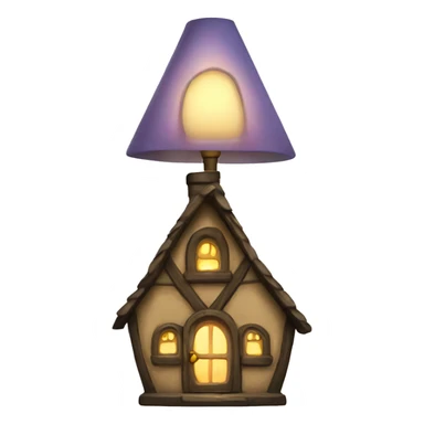  A fairy cottage lamp sticker