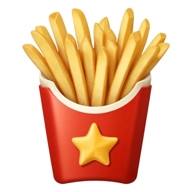 serving of french fries with mayo and ketchup sticker