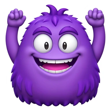 grimace large purple monster from mcdonaldland sticker