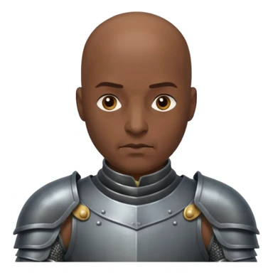 bald knight with dark skin  sticker