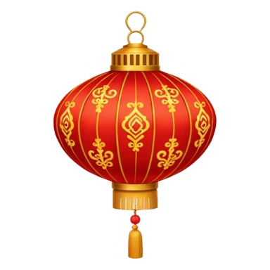 red ornamented chinese lantern sticker