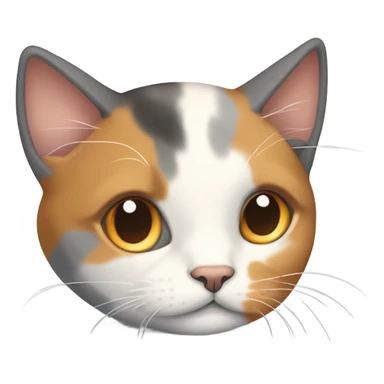 Diluted calico cat sleeping sticker