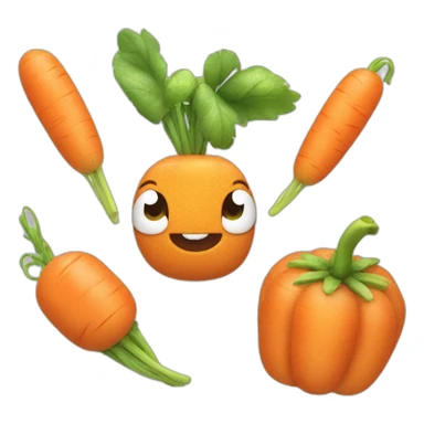 Stitch qui mange des carottes sticker