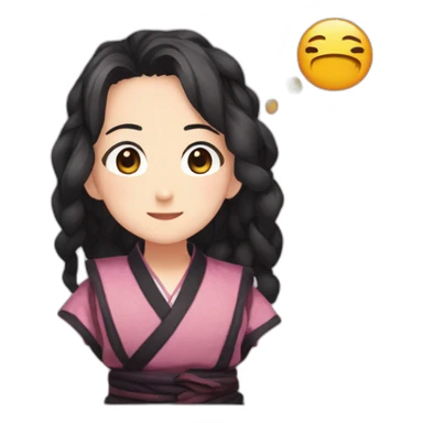 Nezuko qui touche sont nee sticker