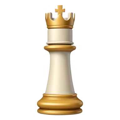 white rook chess piece, castle tower with battlements sticker